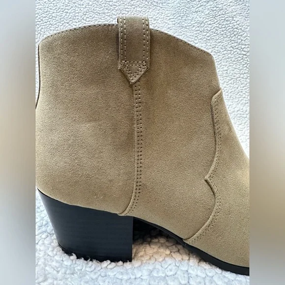 Old Navy Olive Faux-Suede Ankle Boots - Picture 13 of 15
